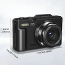 4K compact digital photography camera, 18x digital zoom, vintage vlog video recorder for YouTube, 180° flip screen, WiFi webcam