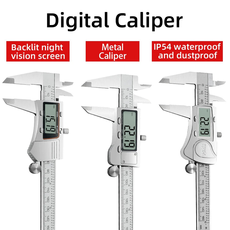Digital Pachometer Metal Caliper Professional Vernier Caliber Measuri ...