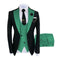 Men Suits 3 Pieces Tailored Best Man Groom Wedding Tuxedo Slim Fit Jacquard Two-color Blazer Jacket  Vest Pants Tuxedo Clothing