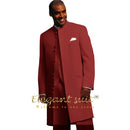 Customized men's wedding party formal occasion dress suit (jacket + vest + trousers) men's long jacket and trousers 3-piece set