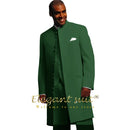 Customized men's wedding party formal occasion dress suit (jacket + vest + trousers) men's long jacket and trousers 3-piece set