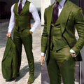 Elegant Wedding Tuxedos Suits 3 Pieces Slim Fit Bridegroom For Men Groomsmen Suit Male Cheap Formal Business (Jacket+Vest+Pants)