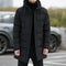 New Male Winter Warm Long Outwear Hooded Thicken Mid-length Hooded For Men Warm Coat Winter Puffer Jacket Fashion Parka Overcoat