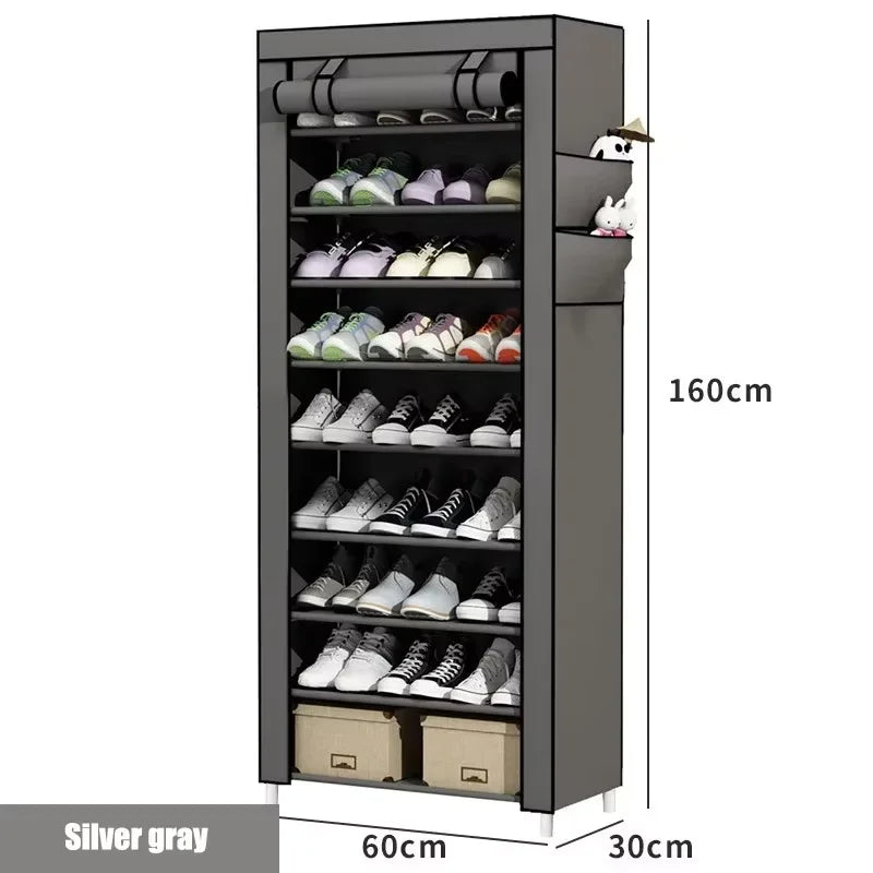 Non-woven dormitory door simple cabinet simple shoe rack multi-layer space saving and economical home dustproof box cabinet