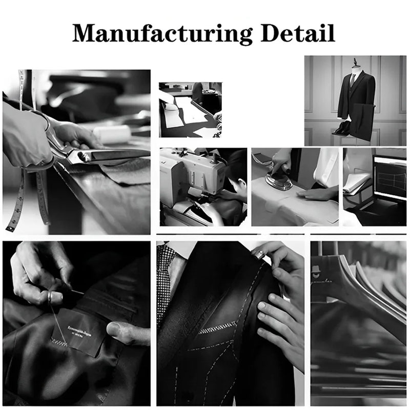 Customized men's wedding party formal occasion dress suit (jacket + vest + trousers) men's long jacket and trousers 3-piece set