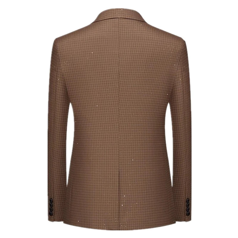 Asian Size Slim Men's Suit Two Piece, Asian Size Jacket and Trousers, Black, Pink, Coffee Colors Available, Blazer with Pants