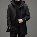High Quality Winter New Men's Jacket Coat Windbreaker Down Jacket Thick Thermal Men Hooded Long Parka Windbreaker Cotton-padded