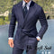 Double Breasted Men's Suit Wide Peak Lapel Wedding Grooms Tuxedos 2 Pieces Business Men Suits