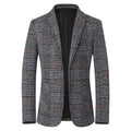 New Spring Autumn Men Plaid Blazers Jackets Male Korean Design Slim Suits Coats Business Casual Slim Fit Blazers Men's Clothing