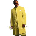 Customized men's wedding party formal occasion dress suit (jacket + vest + trousers) men's long jacket and trousers 3-piece set