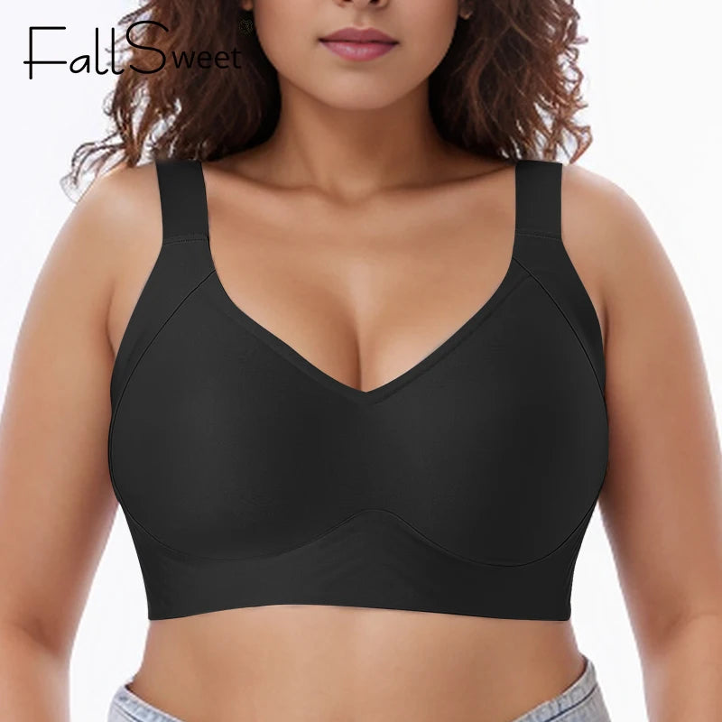 حمالة صدر FallSweet مقاس كبير للنساء، حمالات صدر رافعة للأعلى، حمالة صدر لاسلكية بدون درزات، حمالة صدر مريحة رفيعة، حمالة صدر مثيرة للنساء، مقاس M-6XL 