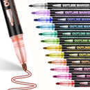 36-Color Metallic Double Line Marker Set – Fun & Creative Art Pens for Kids
