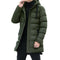New Male Winter Warm Long Outwear Hooded Thicken Mid-length Hooded For Men Warm Coat Winter Puffer Jacket Fashion Parka Overcoat