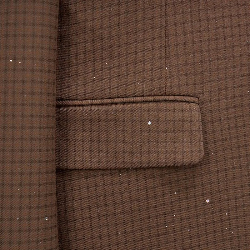 Asian Size Slim Men's Suit Two Piece, Asian Size Jacket and Trousers, Black, Pink, Coffee Colors Available, Blazer with Pants