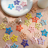 100PCS Cute Colorful Star Hair Clips – 100 قطعة من مشابك الشعر الملونة بتصميم النجمة