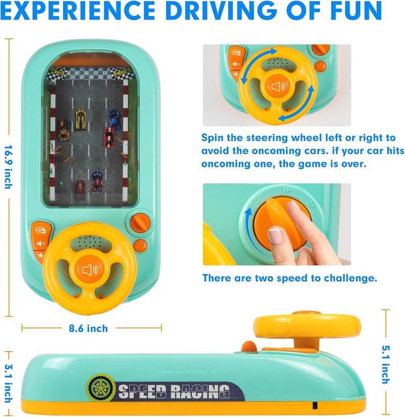 Educational Car Racing Simulation Game – Interactive Steering Wheel Toy for Kids